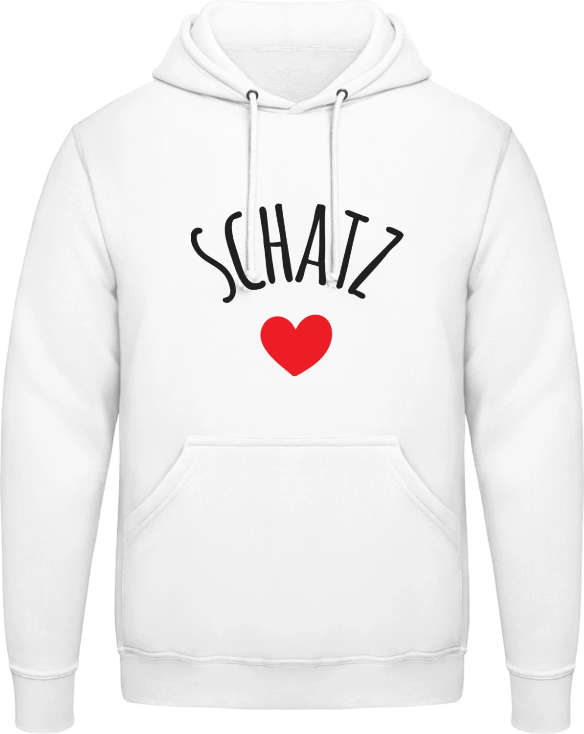 Schatz - Arctic white AWDis man hoodie - Front