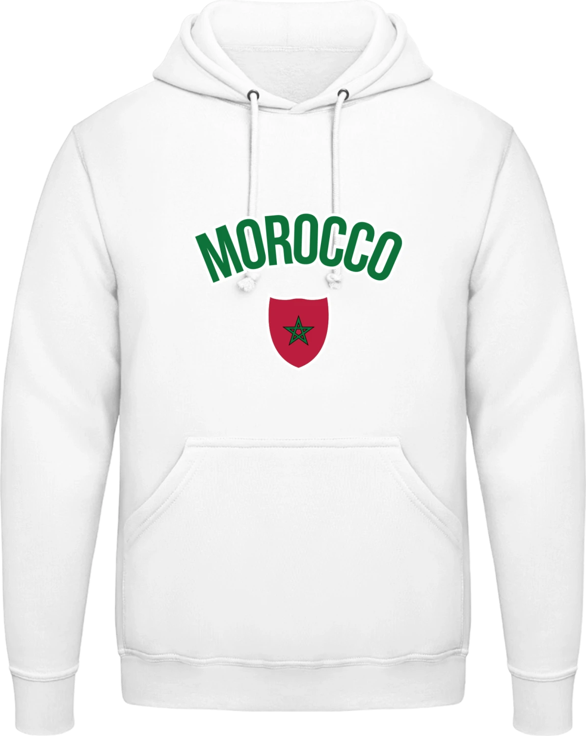 Morocco Fan - Arctic white AWDis man hoodie - Front