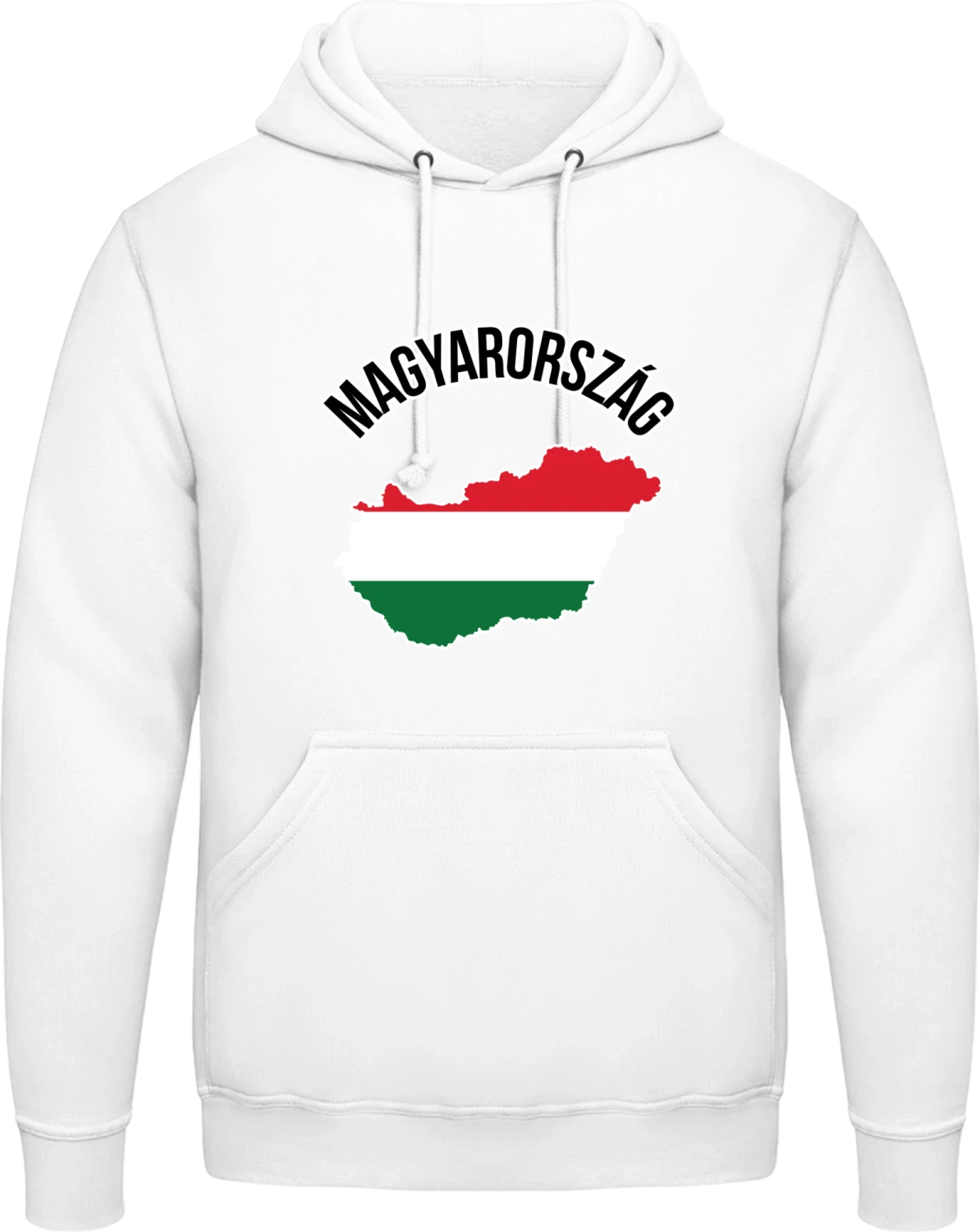 Magyarország - Arctic white AWDis man hoodie - Front