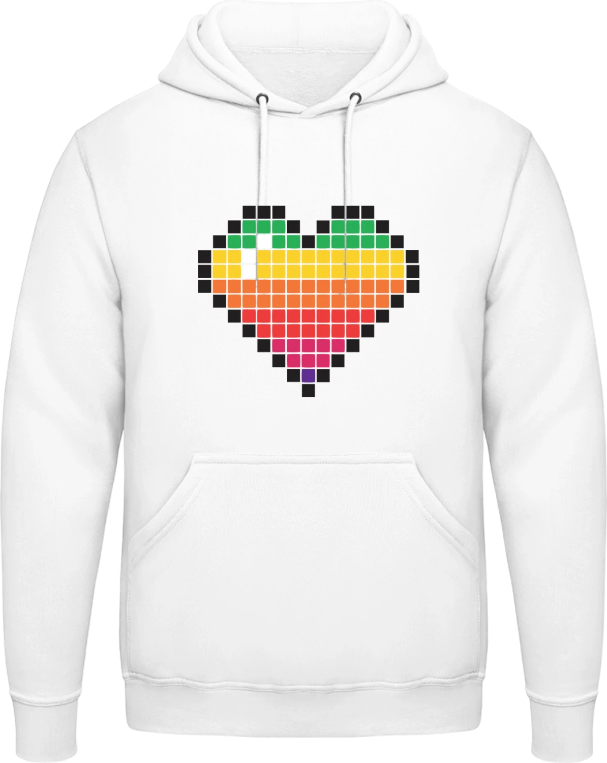 Video Game Heart - Arctic white AWDis man hoodie - Front