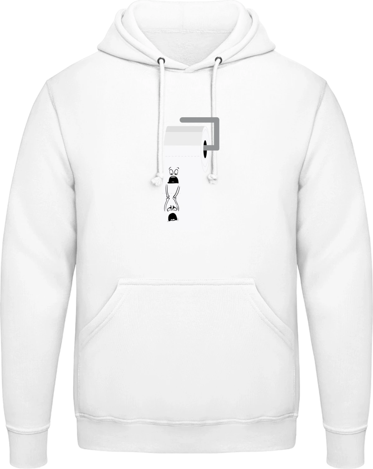 Toilet Paper Holding On - Arctic white AWDis man hoodie - Front