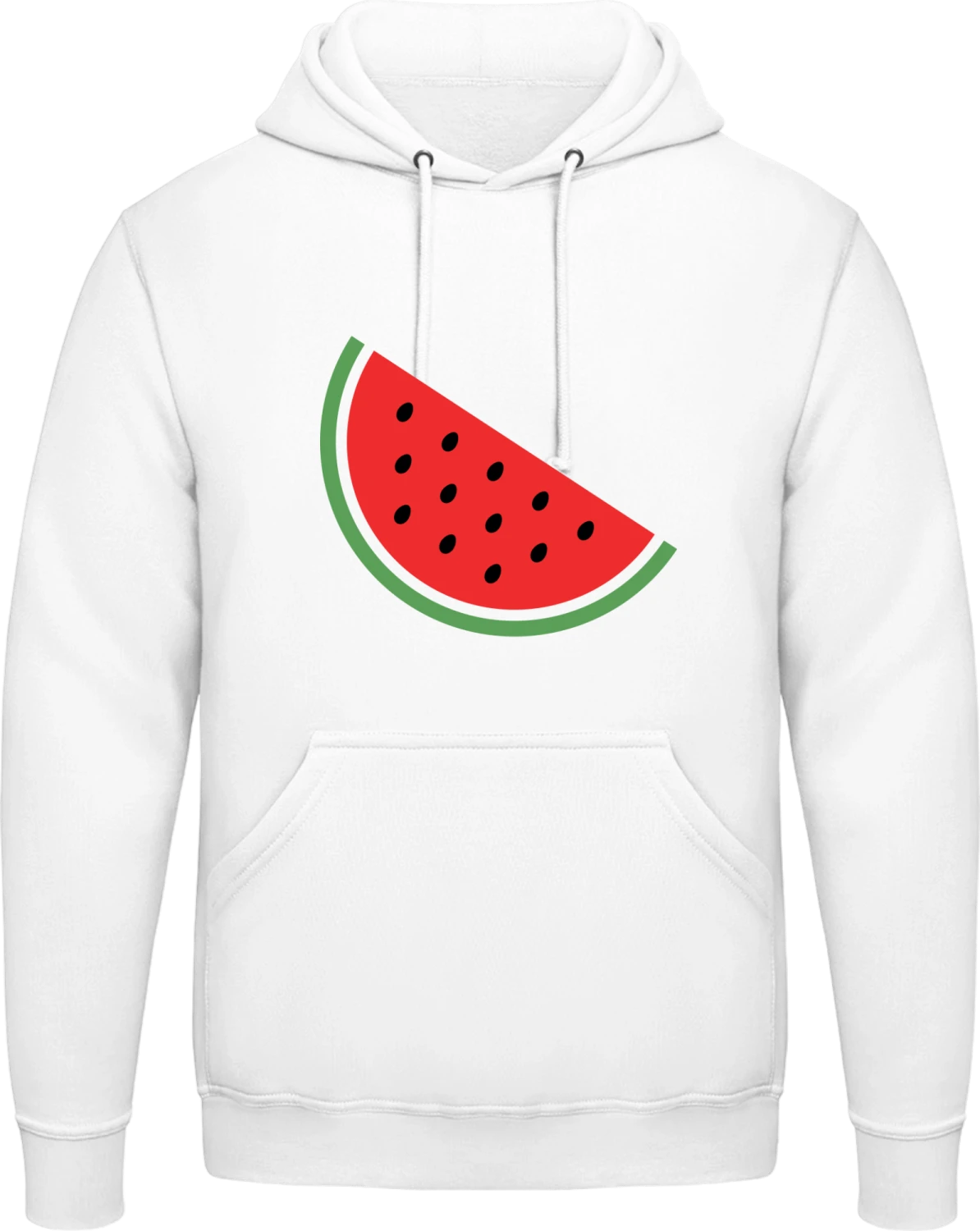 Watermelon Icon - Arctic white AWDis man hoodie - Front