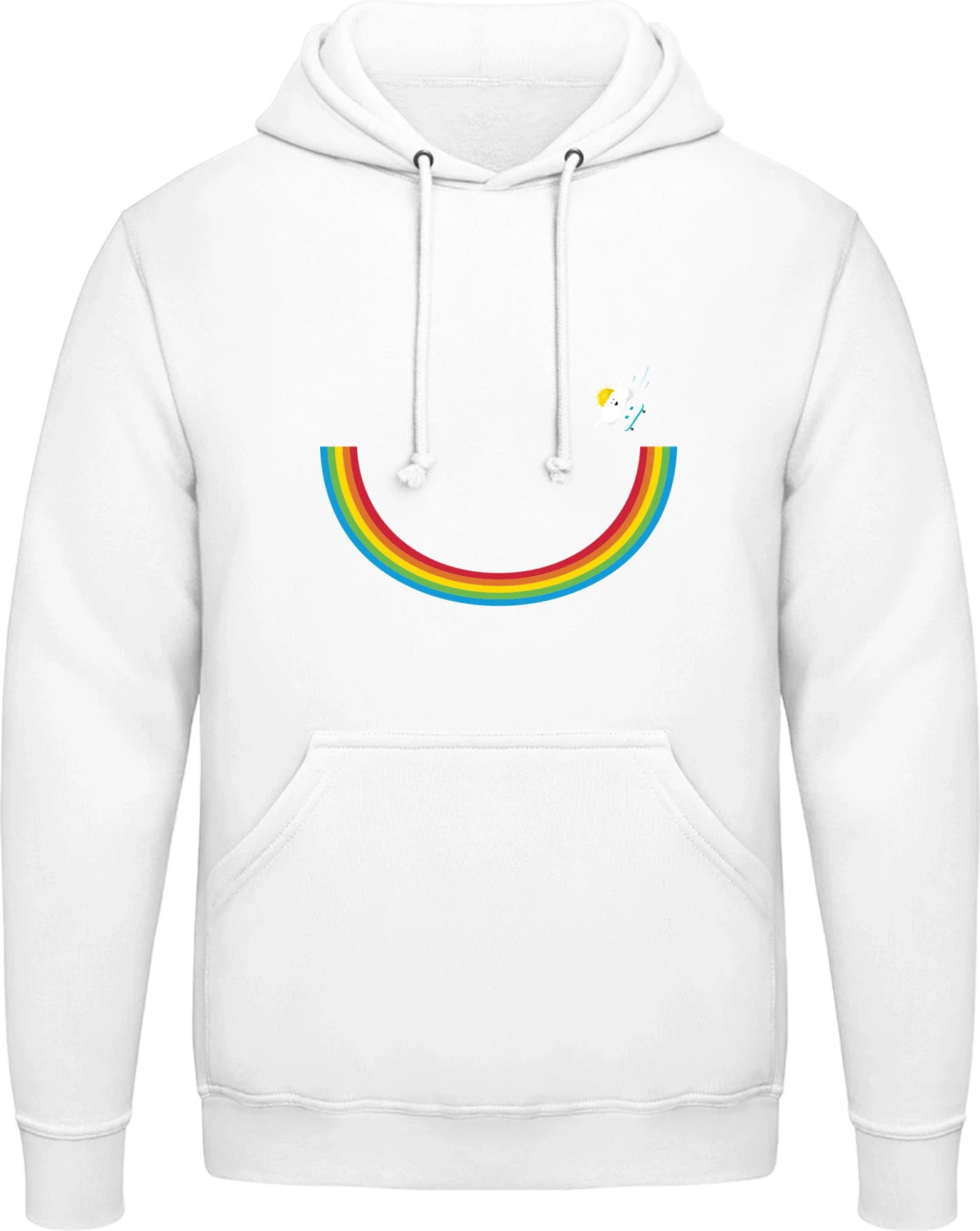 Skating Cloud - Arctic white AWDis man hoodie - Front