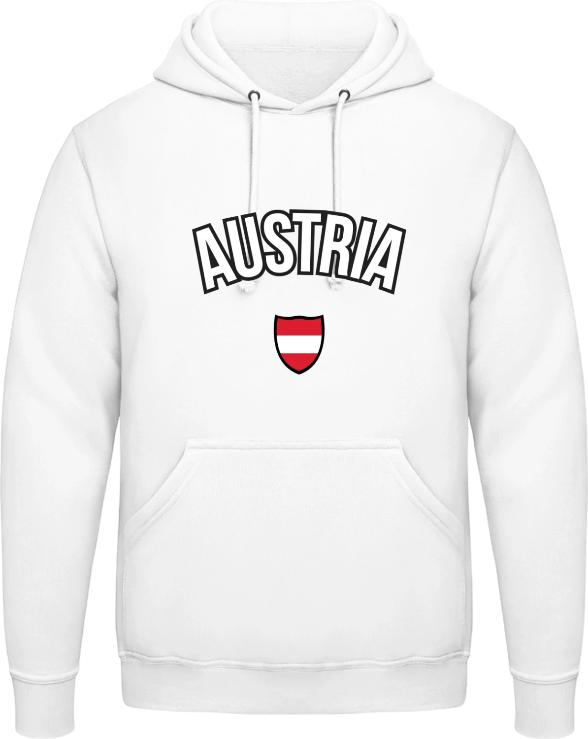 AUSTRIA Football Fan - Arctic white AWDis man hoodie - Front