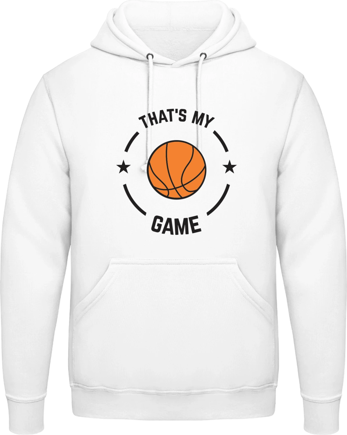 That's My Game Basketball - Arctic white AWDis man hoodie - Front