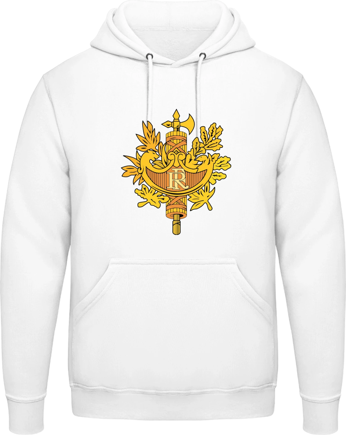 France Coat of Arms - Arctic white AWDis man hoodie - Front