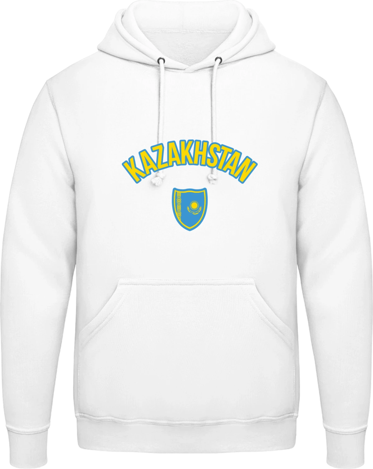 KAZAKHSTAN Fan - Arctic white AWDis man hoodie - Front