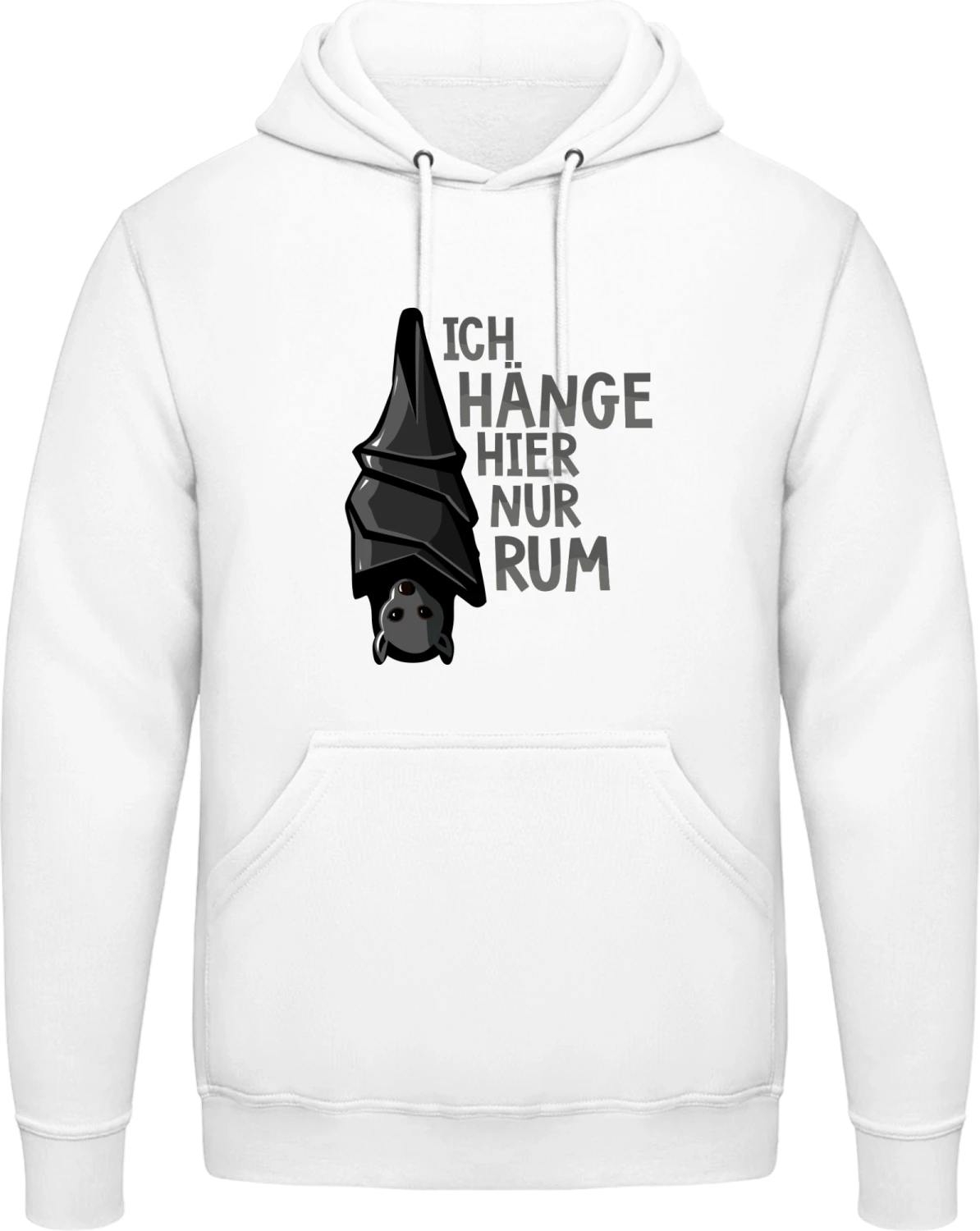 Ich Hänge hier nur rum - Arctic white AWDis man hoodie - Front