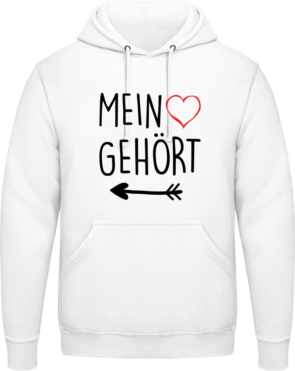 Mein Herz gehört ihr - Arctic white AWDis man hoodie - Front