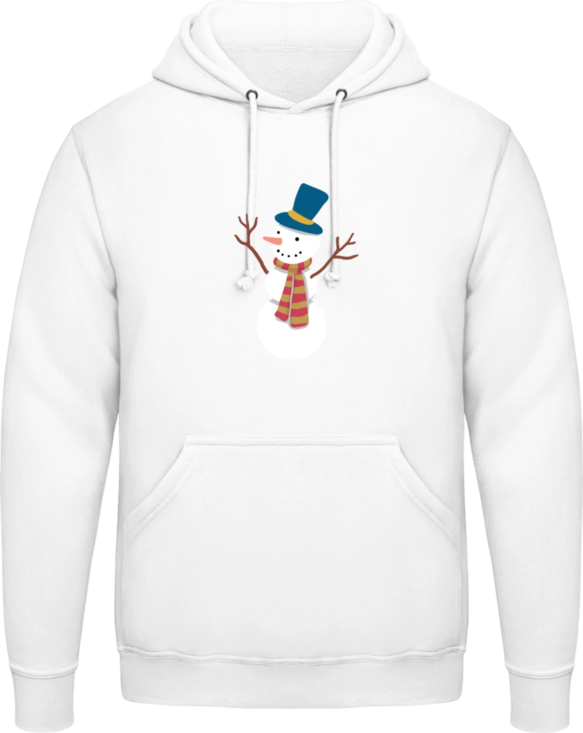 Cute Snowman - Arctic white AWDis man hoodie - Front