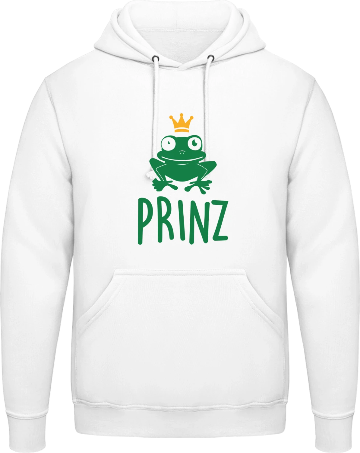 Frosch Prinz - Arctic white AWDis man hoodie - Front