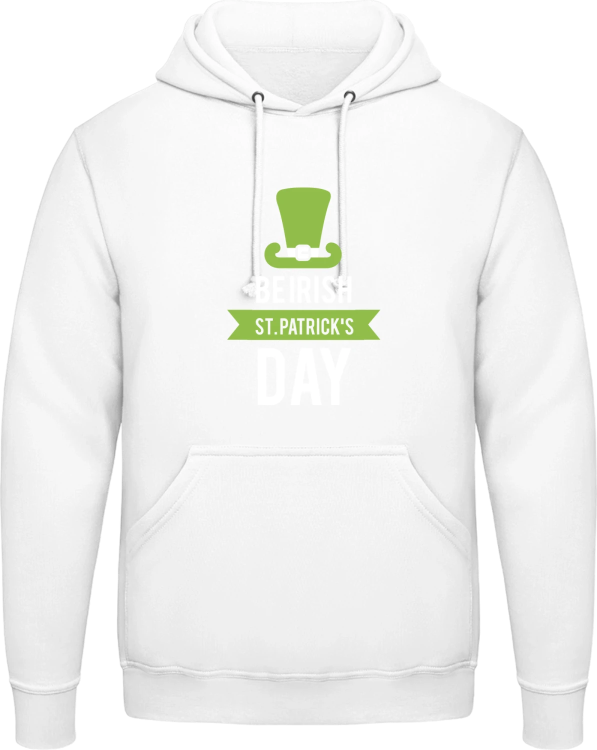 Be Irish St.Patrick's Day - Arctic white AWDis man hoodie - Front