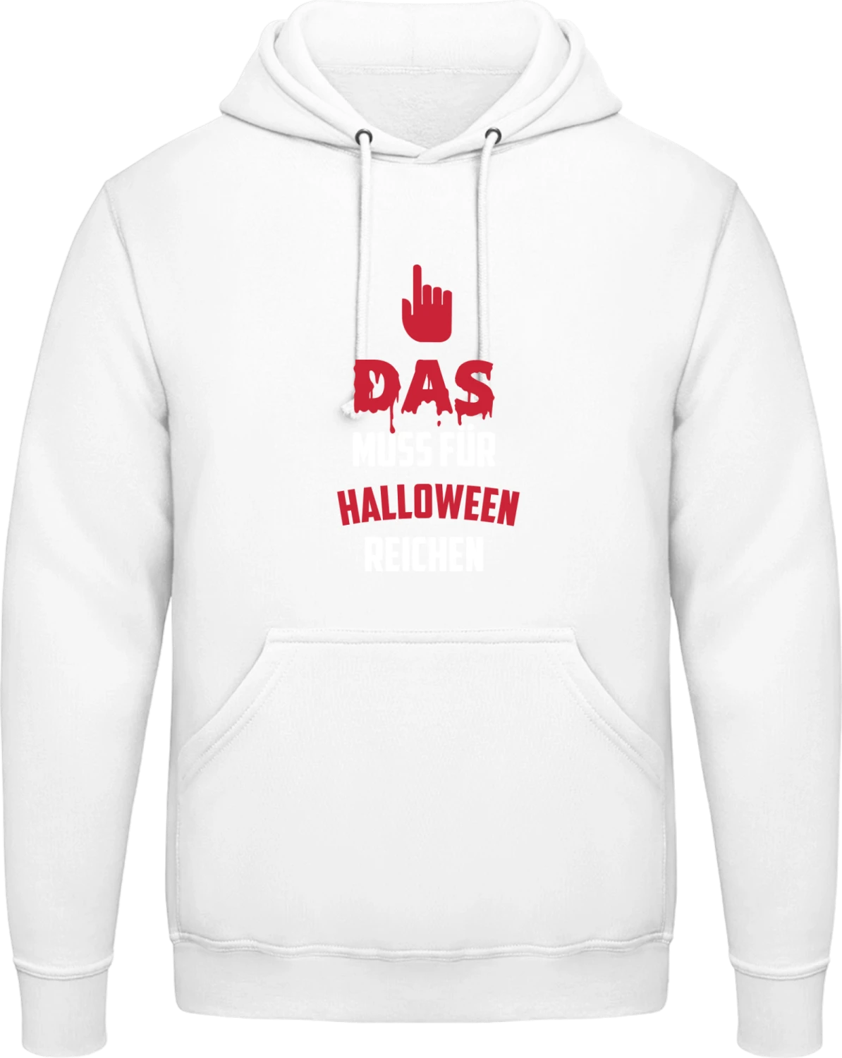 Das muss für Halloween reichen - Arctic white AWDis man hoodie - Front