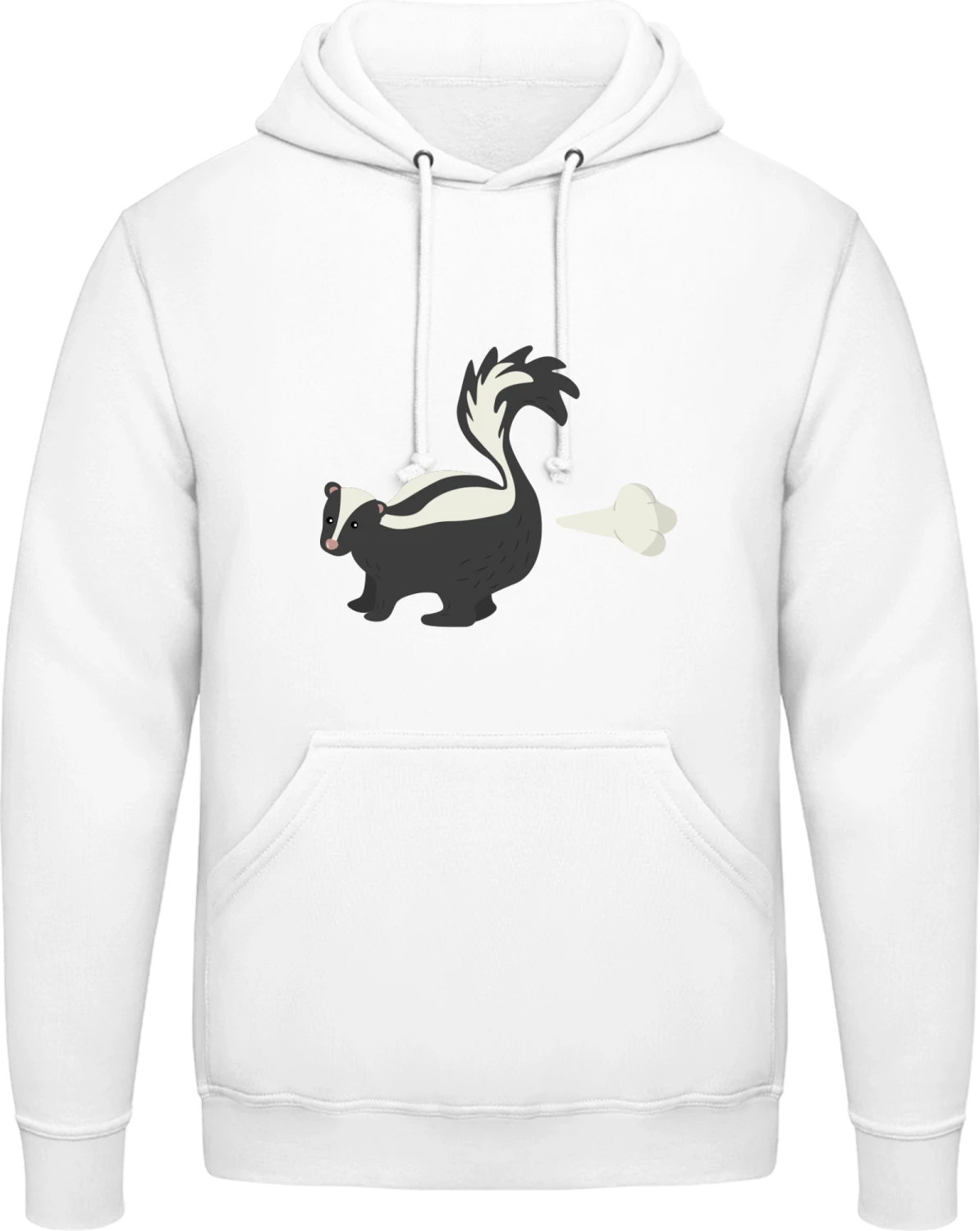 Skunk Fart - Arctic white AWDis man hoodie - Front