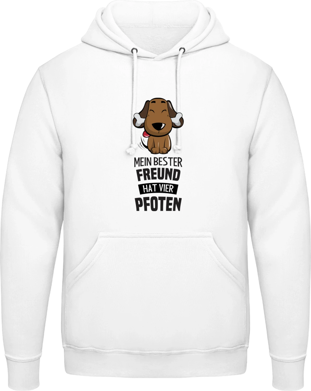 Mein bester Freund hat vier Pfoten Hund - Arctic white AWDis man hoodie - Front