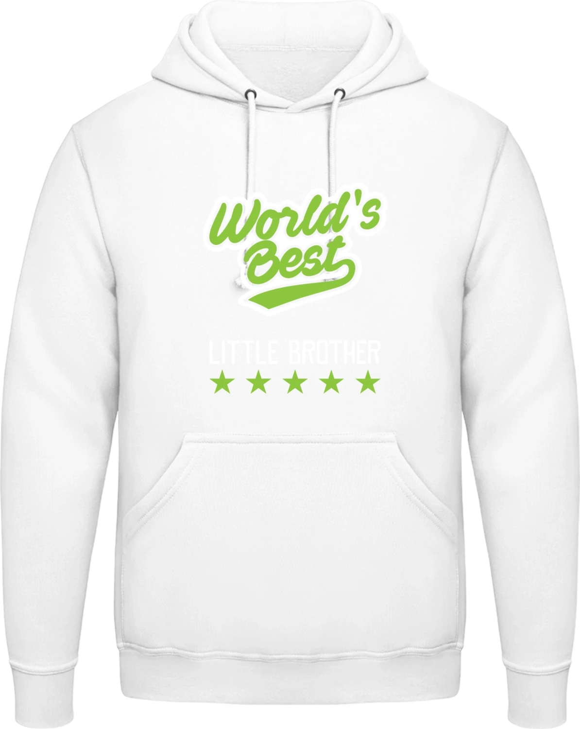 World's Best Little Brother - Arctic white AWDis man hoodie - Front