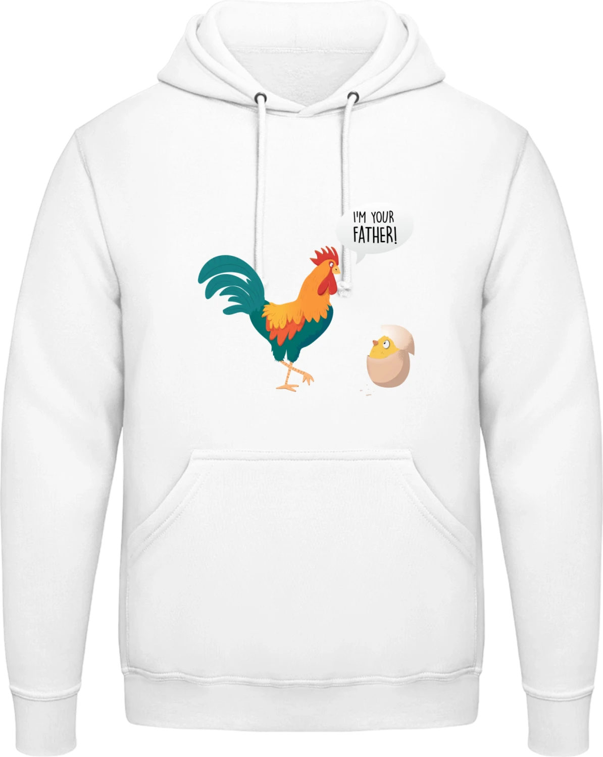 Cock I'm Your Father - Arctic white AWDis man hoodie - Front