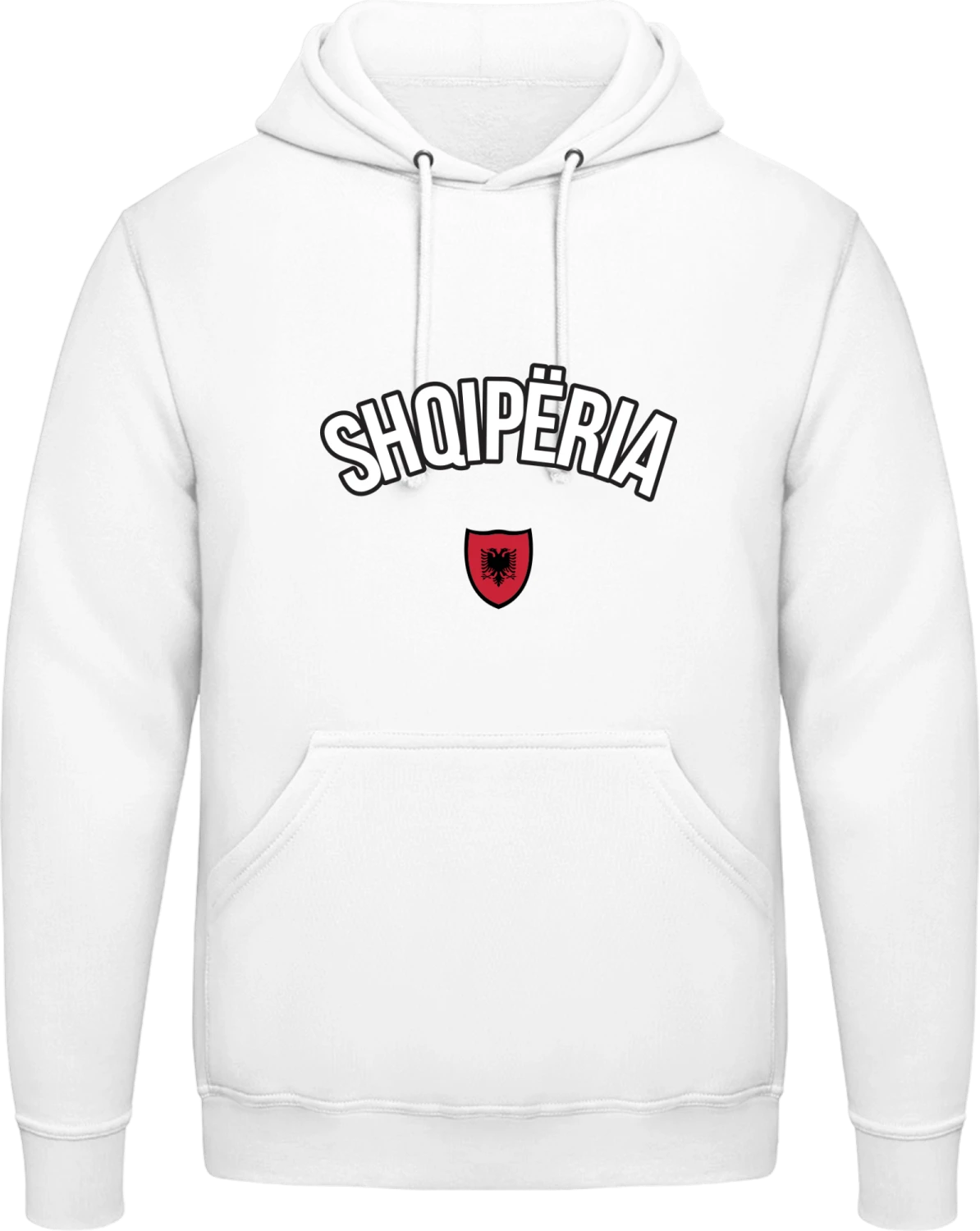 SHQIPERIA Fan - Arctic white AWDis man hoodie - Front