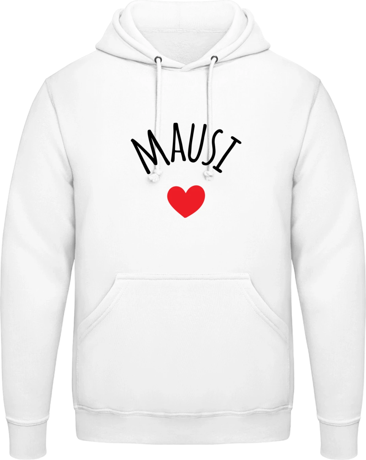 Mausi Kosename - Arctic white AWDis man hoodie - Front