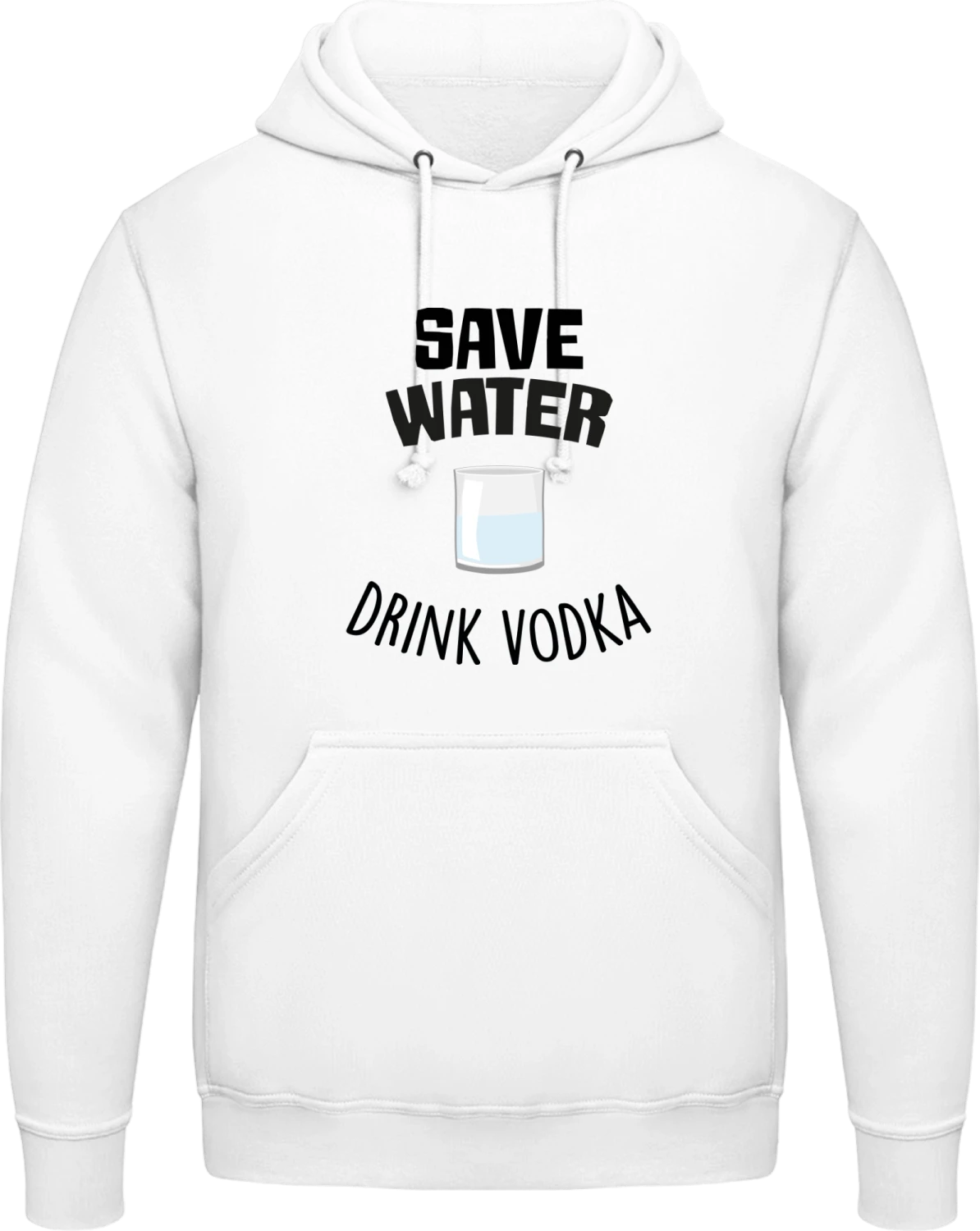 Save Water And Drink Vodka - Arctic white AWDis man hoodie - Front