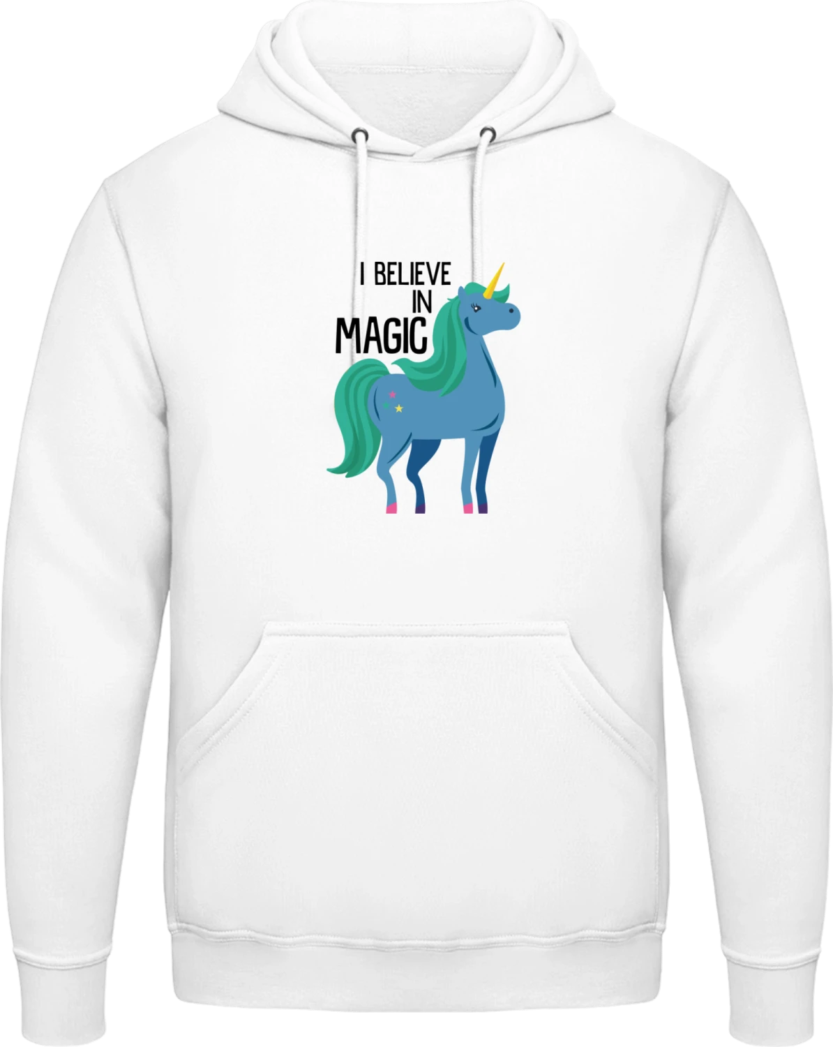 I Believe In Magic - Arctic white AWDis man hoodie - Front