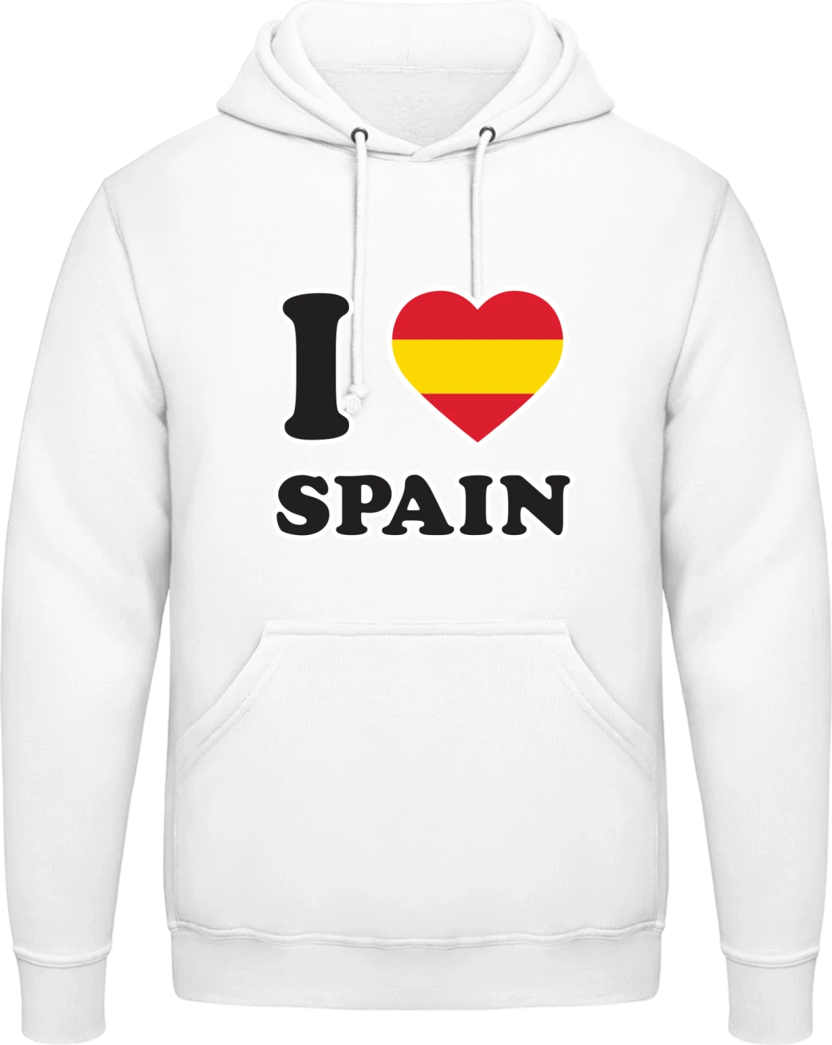 I Love Spain - Arctic white AWDis man hoodie - Front