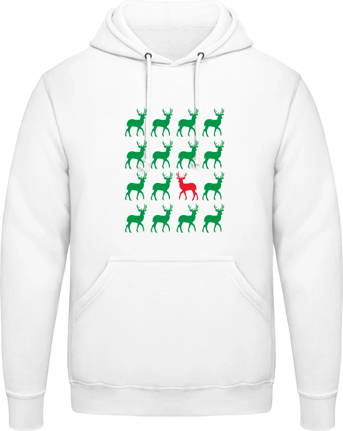 Stag Deer Think Different - Arctic white AWDis man hoodie - Front