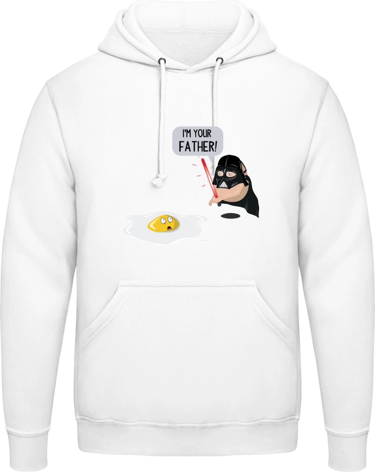 Egg I'm Your Father Comic - Arctic white AWDis man hoodie - Front