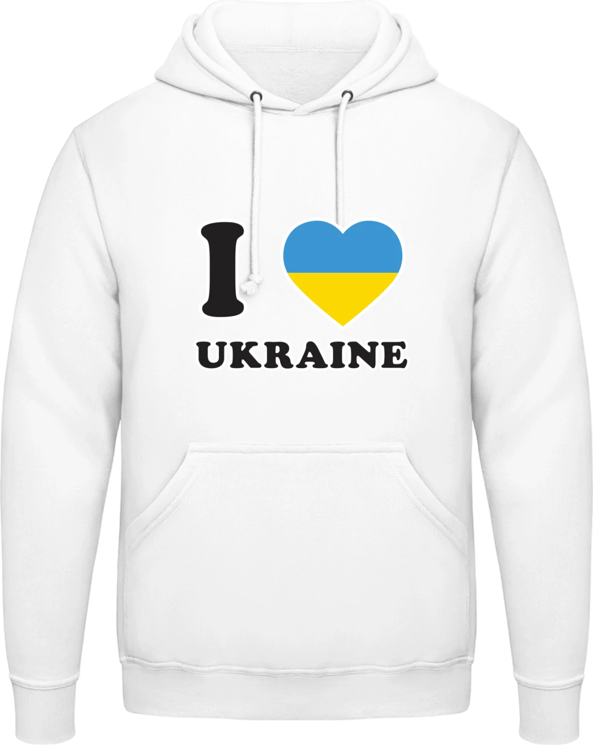 I Love Ukraine - Arctic white AWDis man hoodie - Front