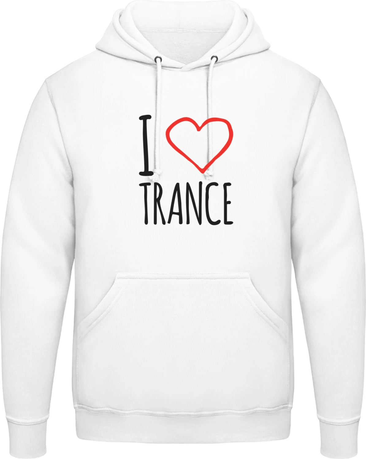 I Love Trance - Arctic white AWDis man hoodie - Front