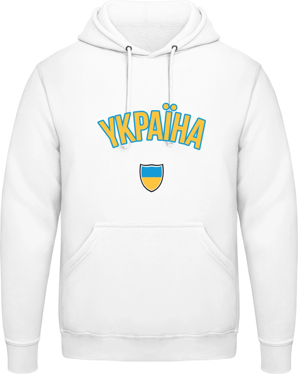 Ukraine Fan - Arctic white AWDis man hoodie - Front