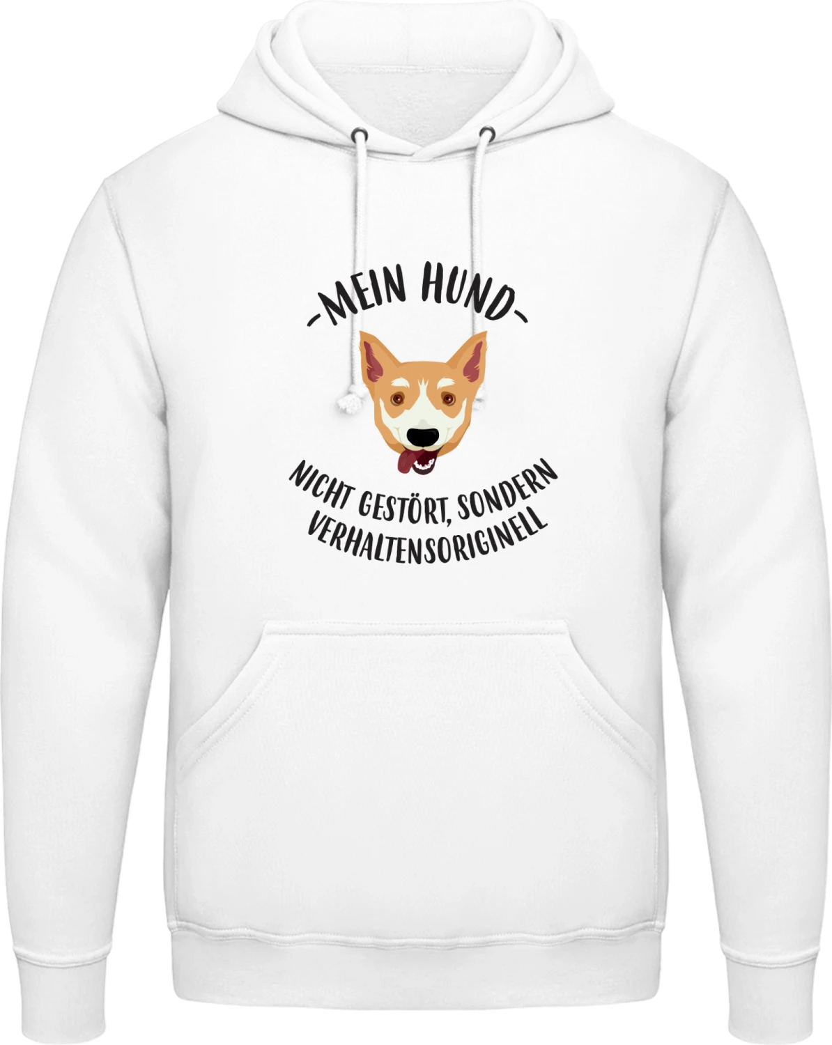 Mein Hund - nicht gestört, sondern verhaltensoriginell - Arctic white AWDis man hoodie - Front