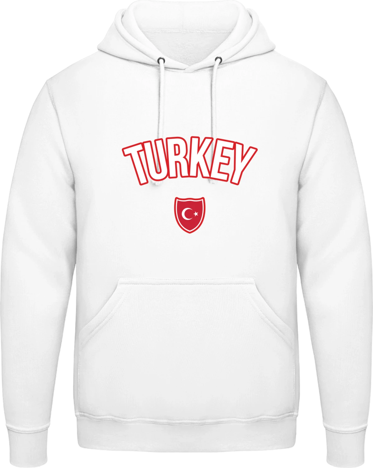 TURKEY Football Fan - Arctic white AWDis man hoodie - Front