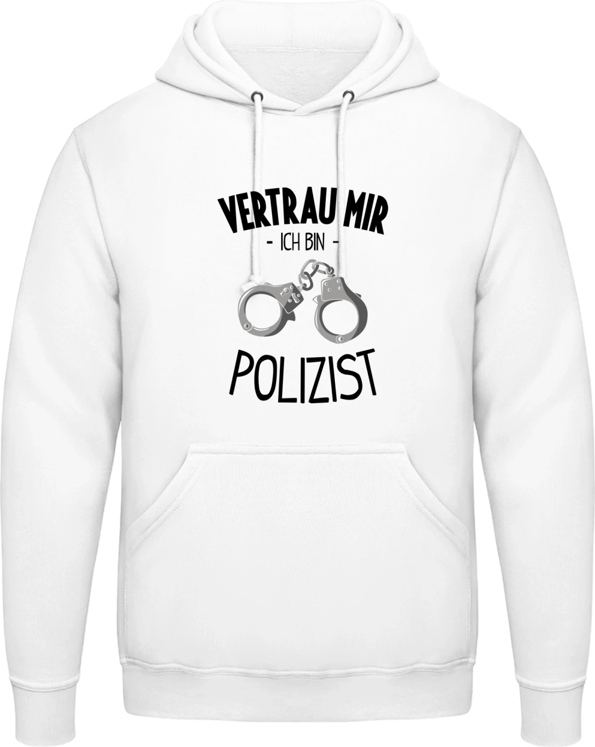 Vertrau mir ich bin Polizist - Arctic white AWDis man hoodie - Front