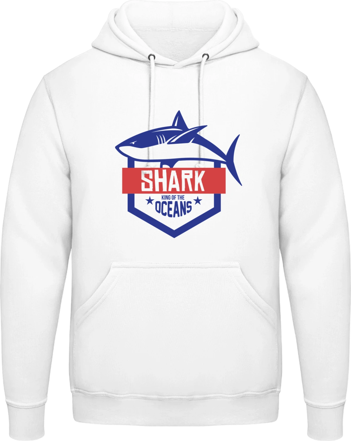 Shark King Of The Oceans - Arctic white AWDis man hoodie - Front