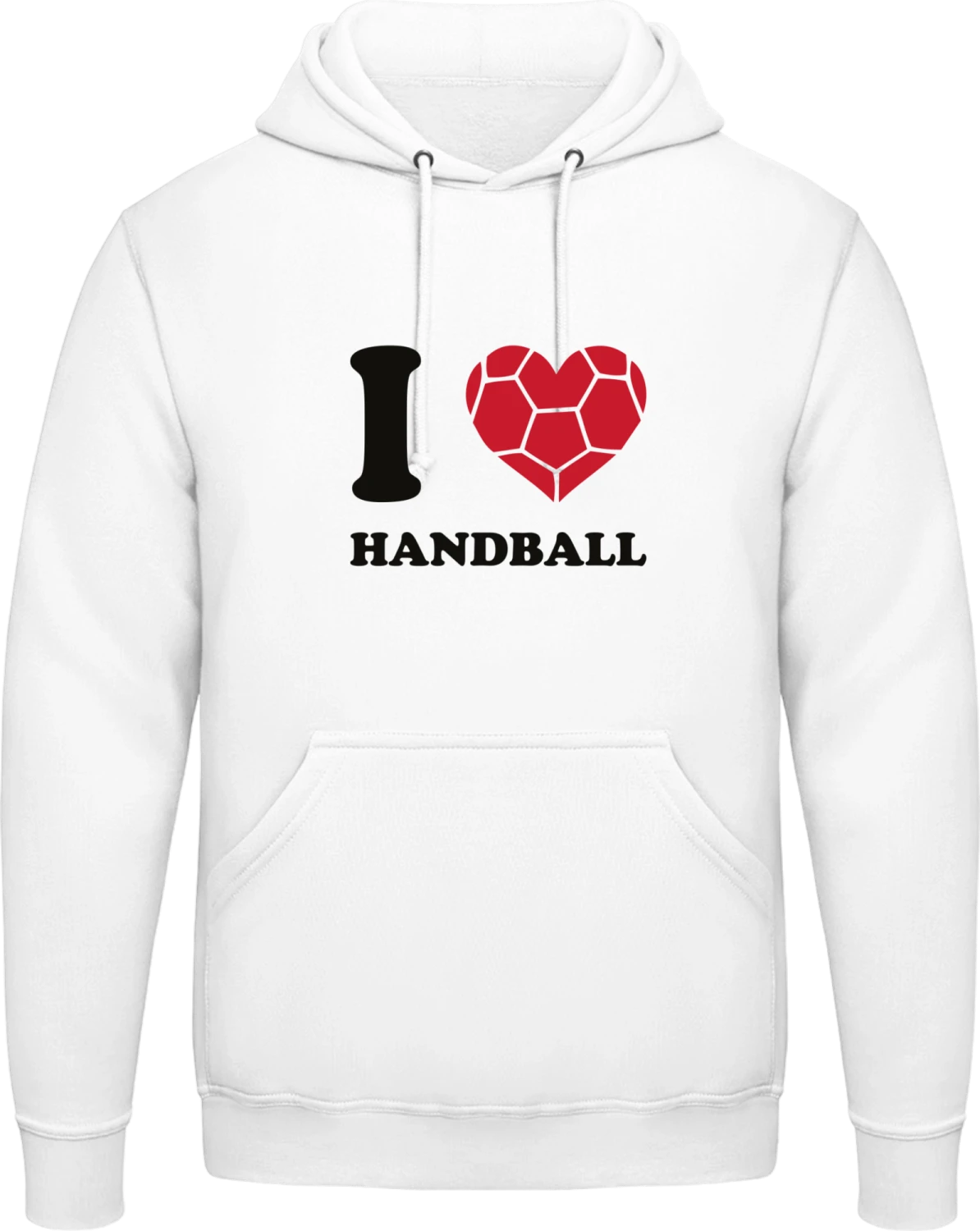 I Love Handball Heart - Arctic white AWDis man hoodie - Front