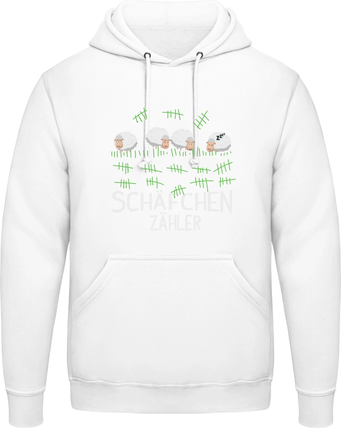 Schäfchen Zähler - Arctic white AWDis man hoodie - Front