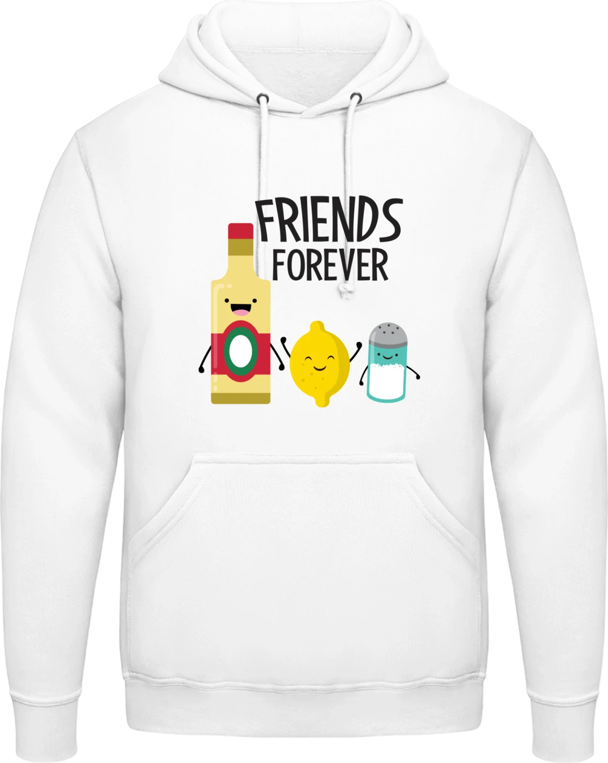 Friends For Ever - Arctic white AWDis man hoodie - Front