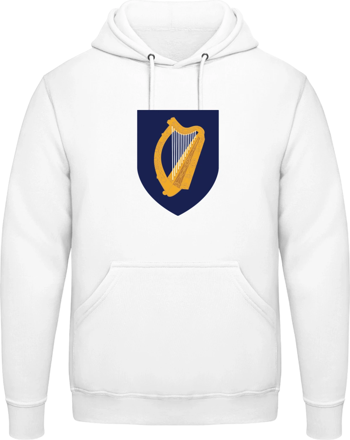 Ireland Coat of Arms - Arctic white AWDis man hoodie - Front