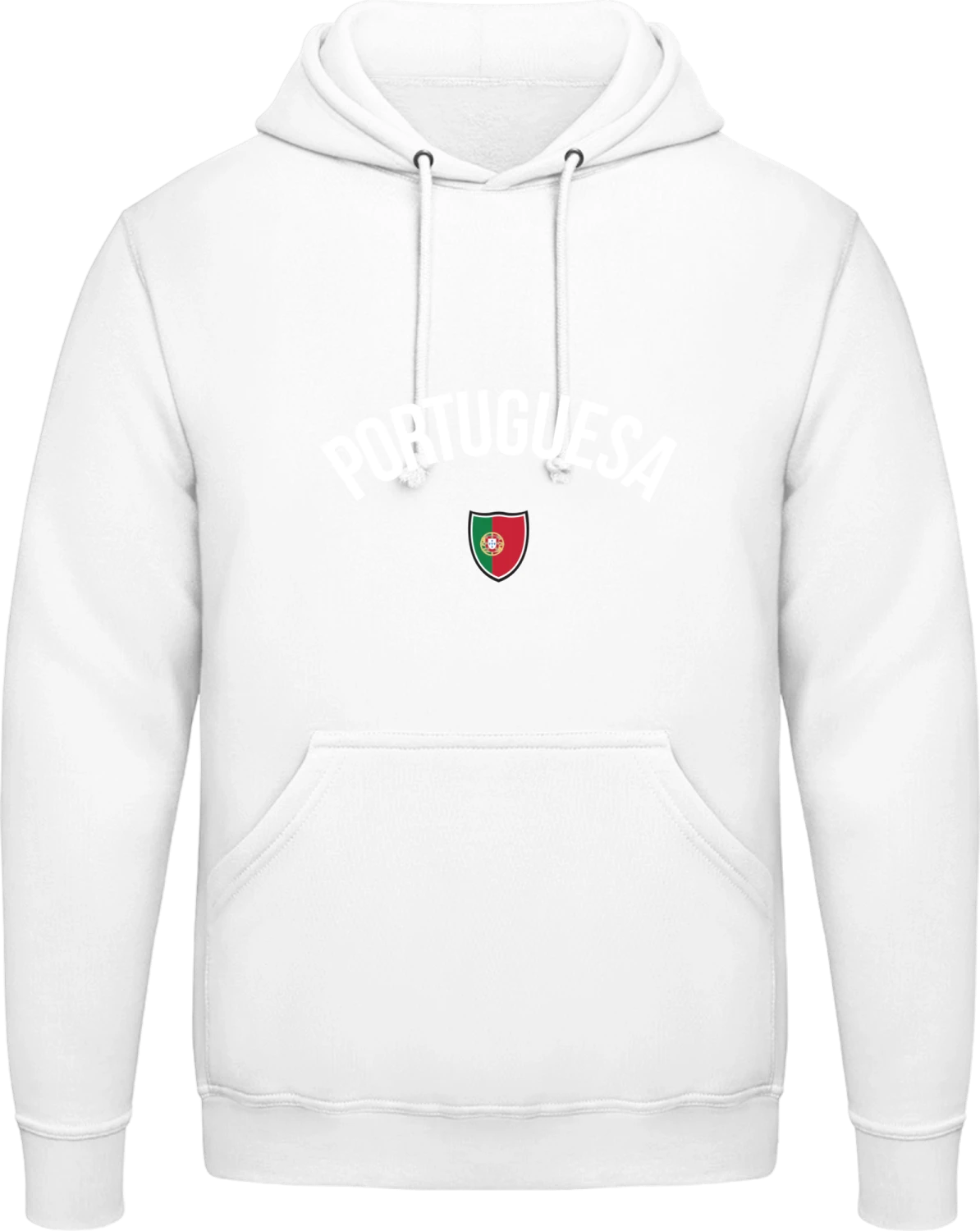 PORTUGUESA Flag Fan - Arctic white AWDis man hoodie - Front