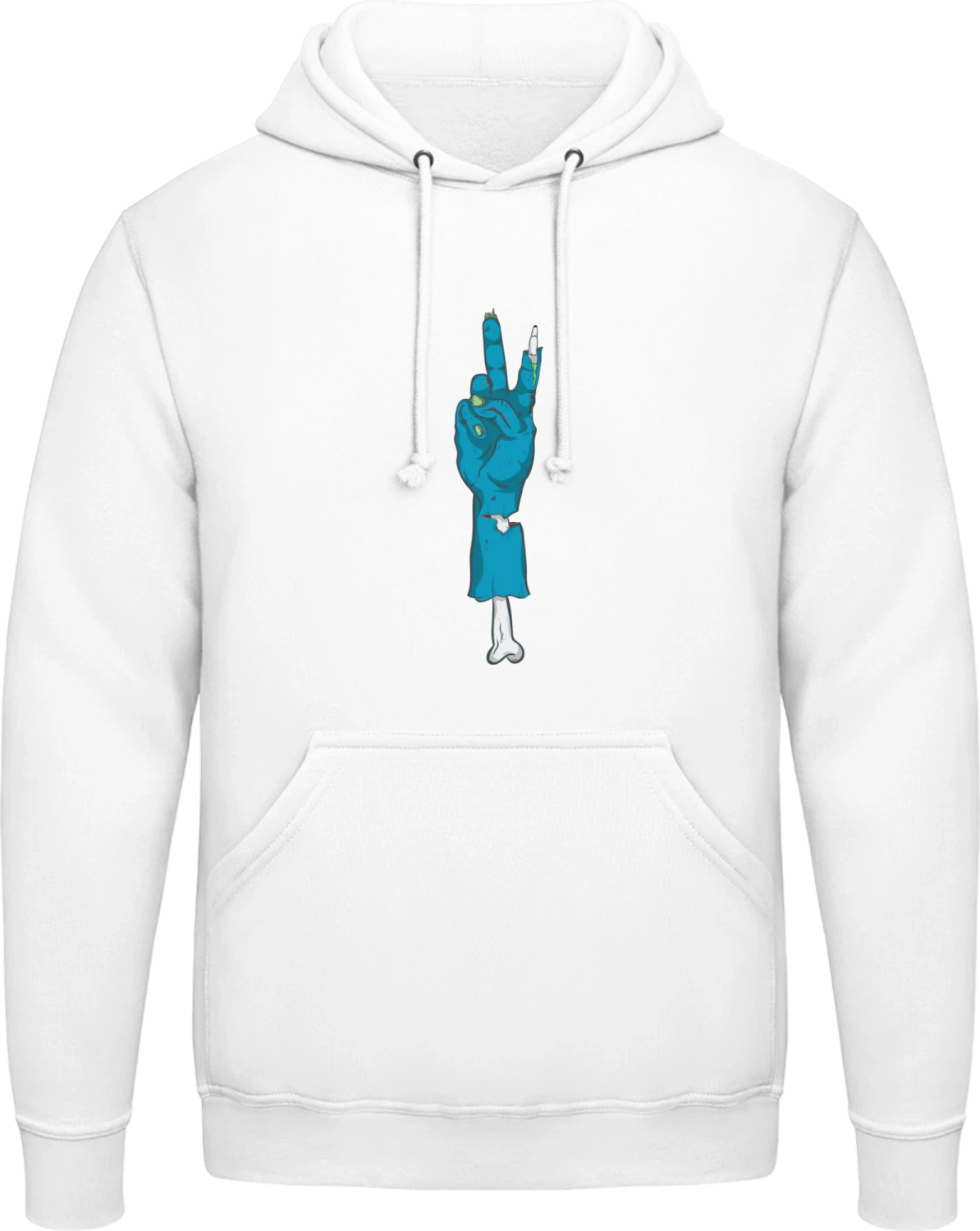 Zombie Victory - Arctic white AWDis man hoodie - Front