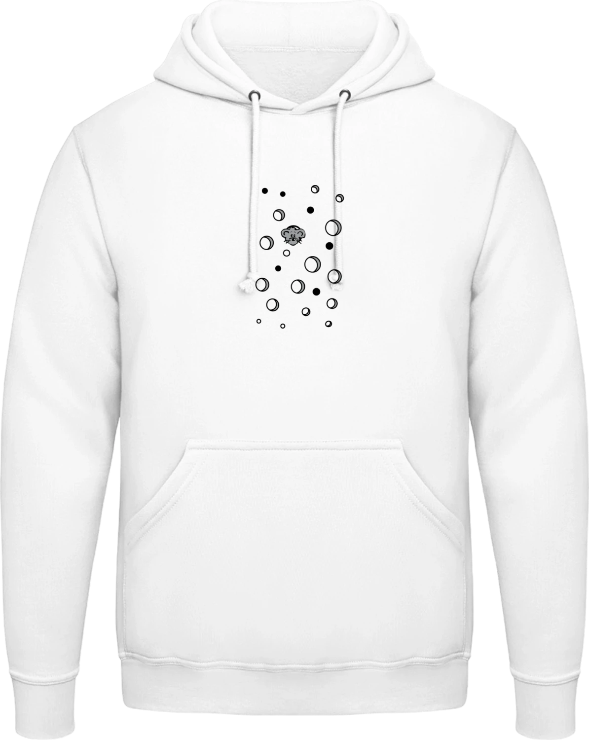 Mouse Hiding In Cheese - Arctic white AWDis man hoodie - Front