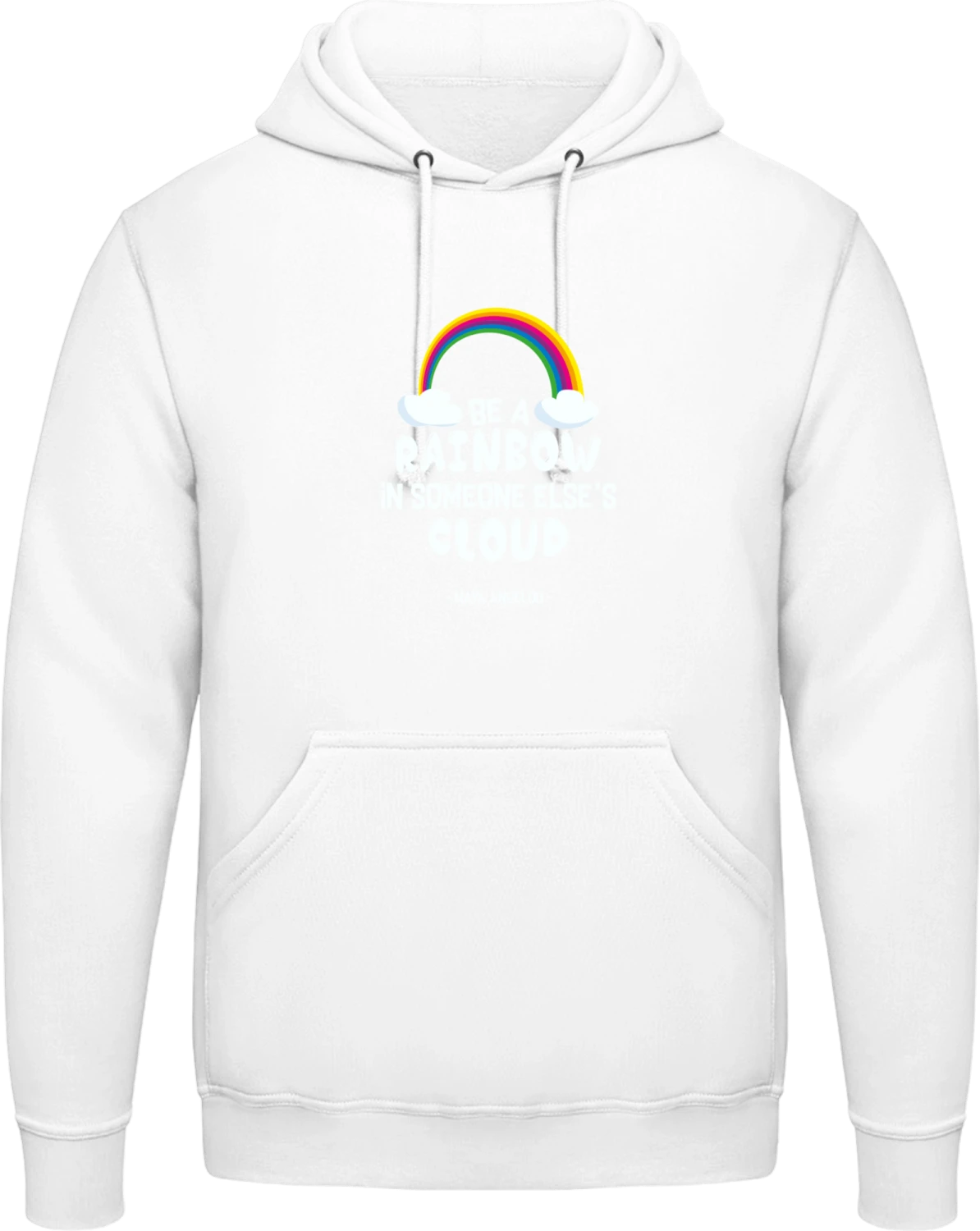 Be A Rainbow In Someone Else´s Cloud - Arctic white AWDis man hoodie - Front