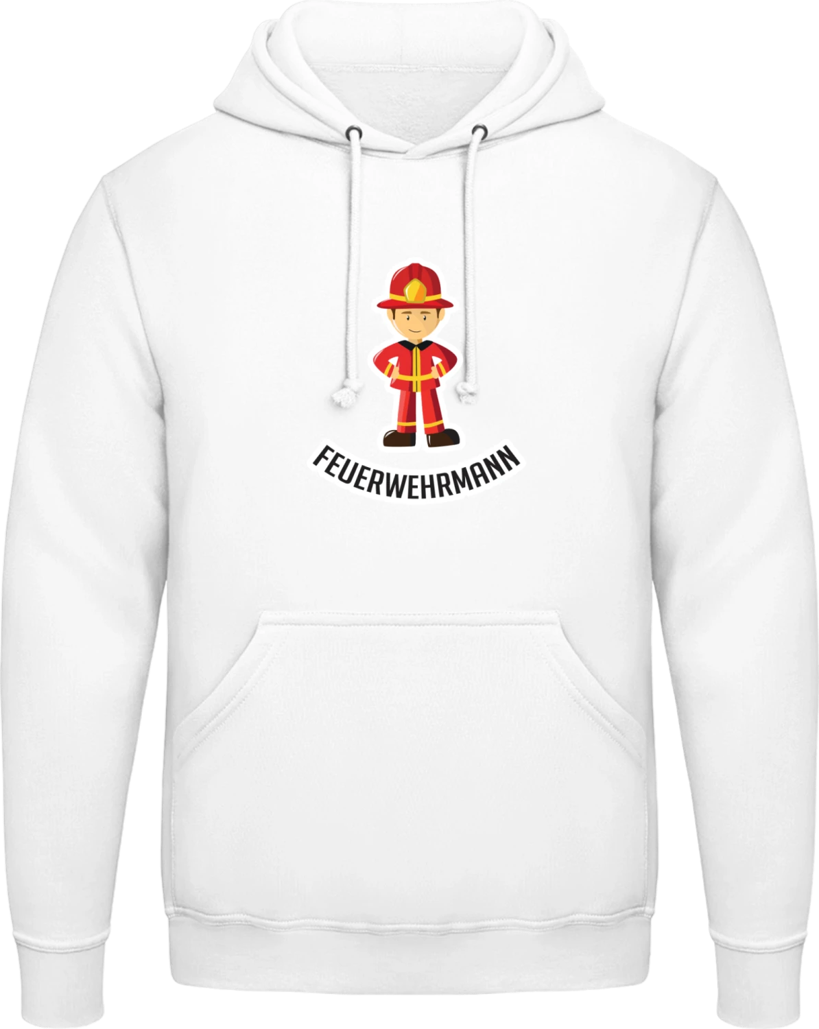 Feuerwehrmann Comic - Arctic white AWDis man hoodie - Front