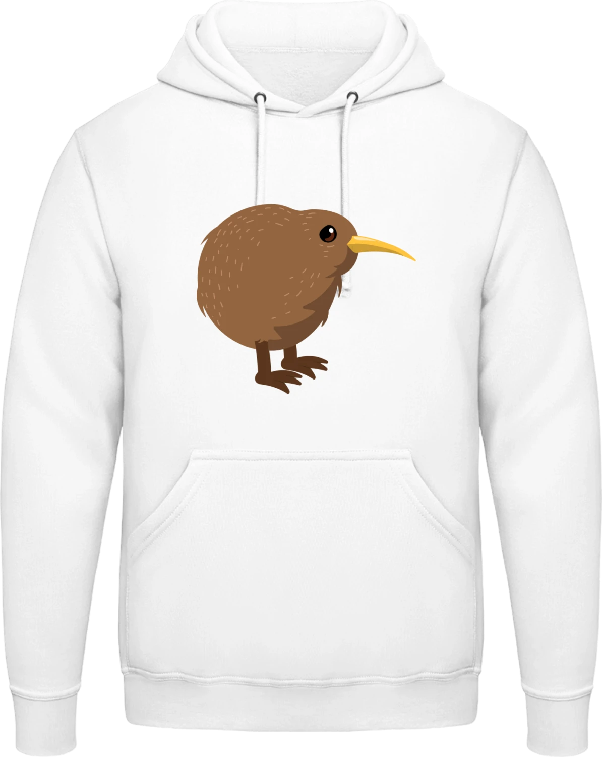 Baby Kiwi - Arctic white AWDis man hoodie - Front