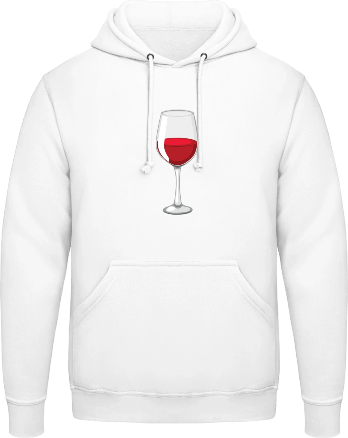 Glass Of Wine - Arctic white AWDis man hoodie - Front