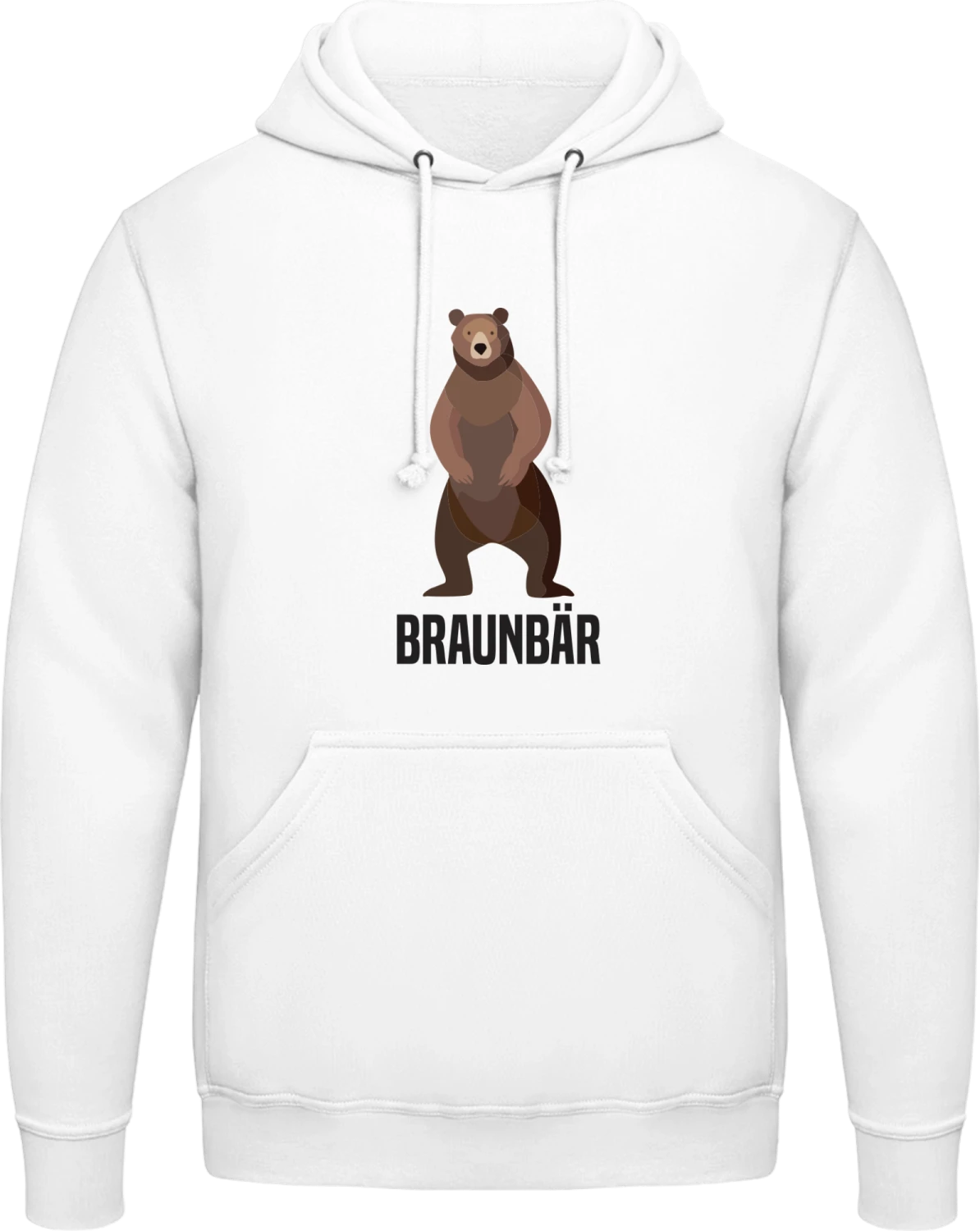 Braunbär - Arctic white AWDis man hoodie - Front