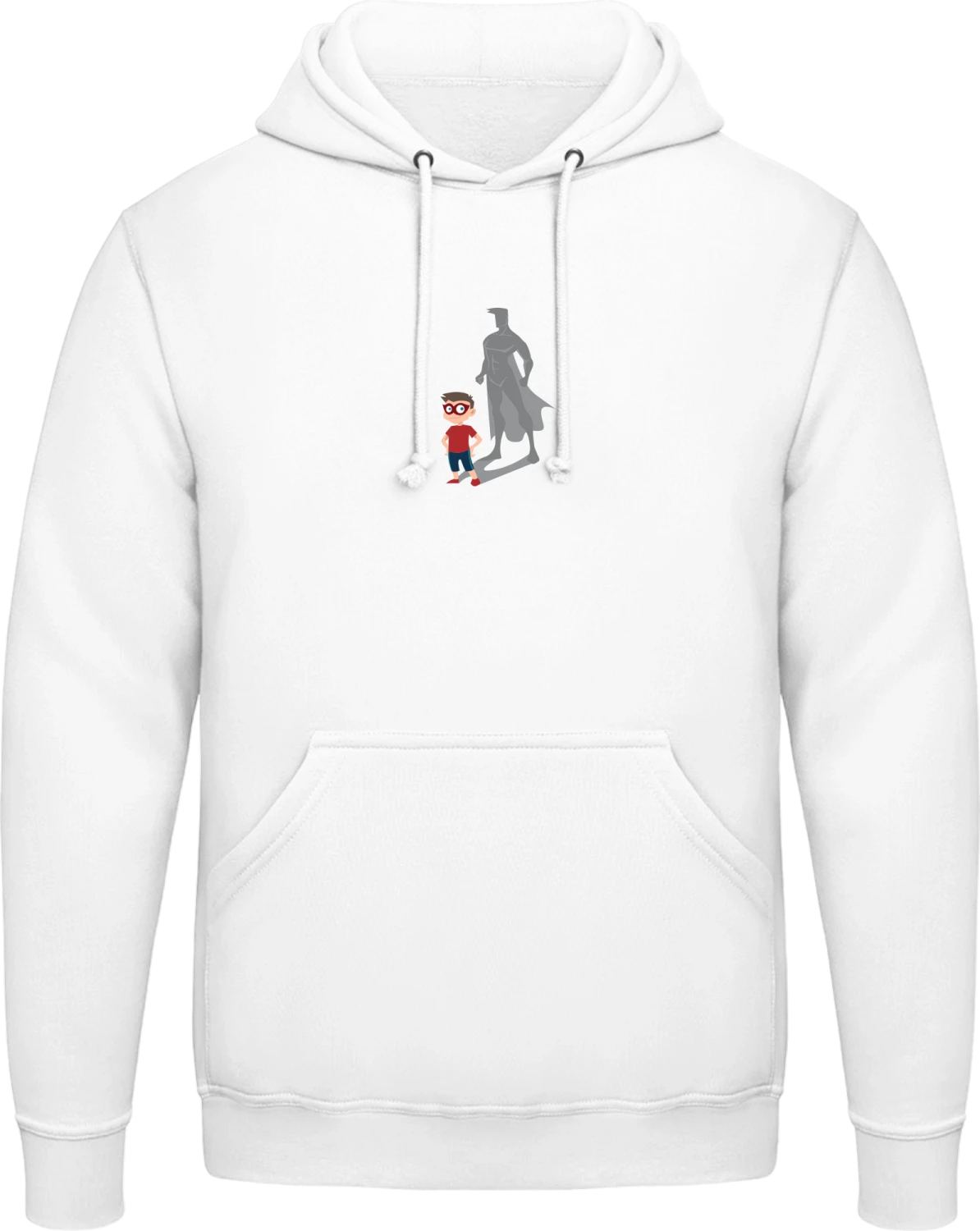 Little Boy Becoming A Super Hero - Arctic white AWDis man hoodie - Front