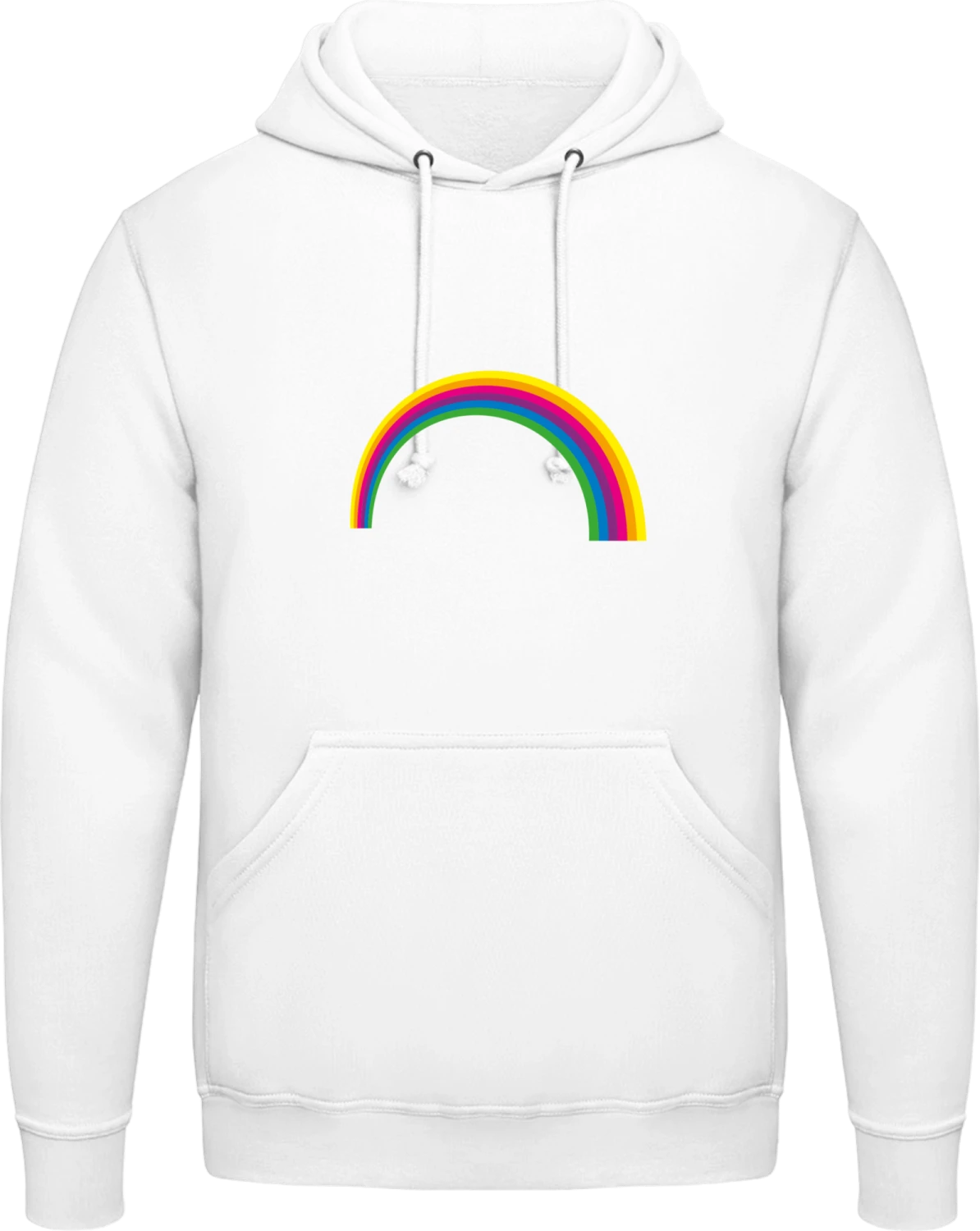 Rainbow Istorted - Arctic white AWDis man hoodie - Front