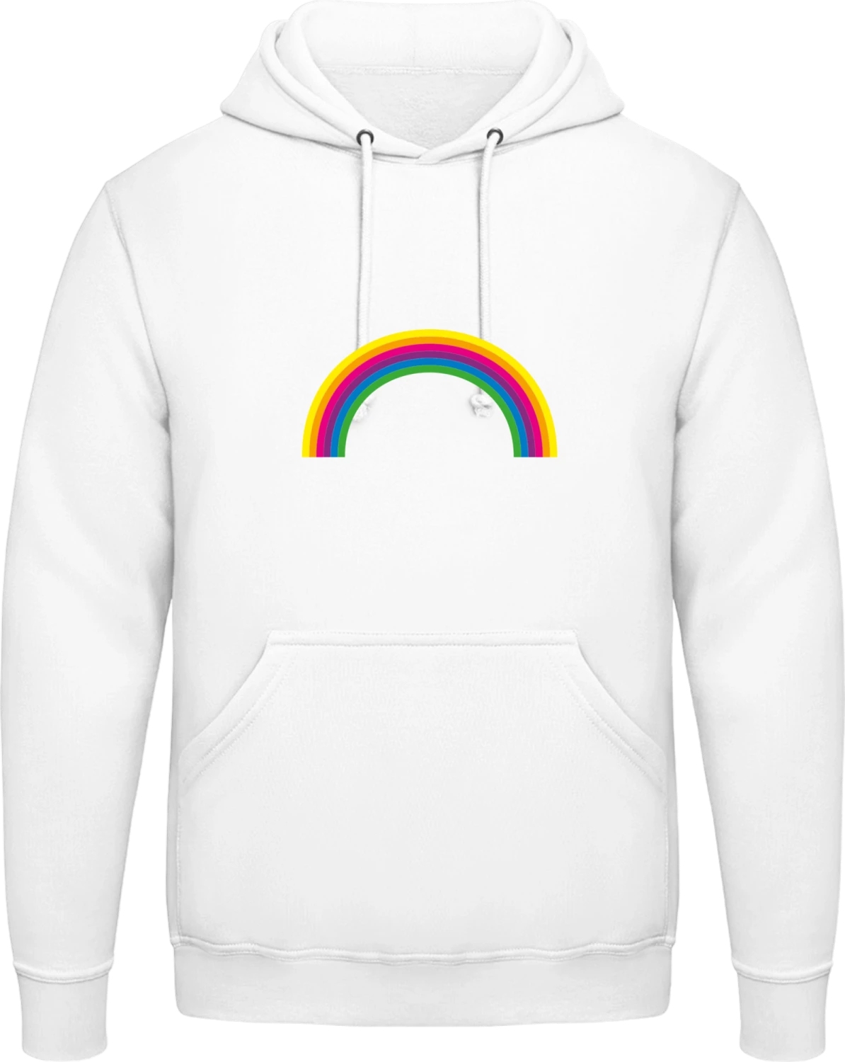 Rainbow Simple - Arctic white AWDis man hoodie - Front